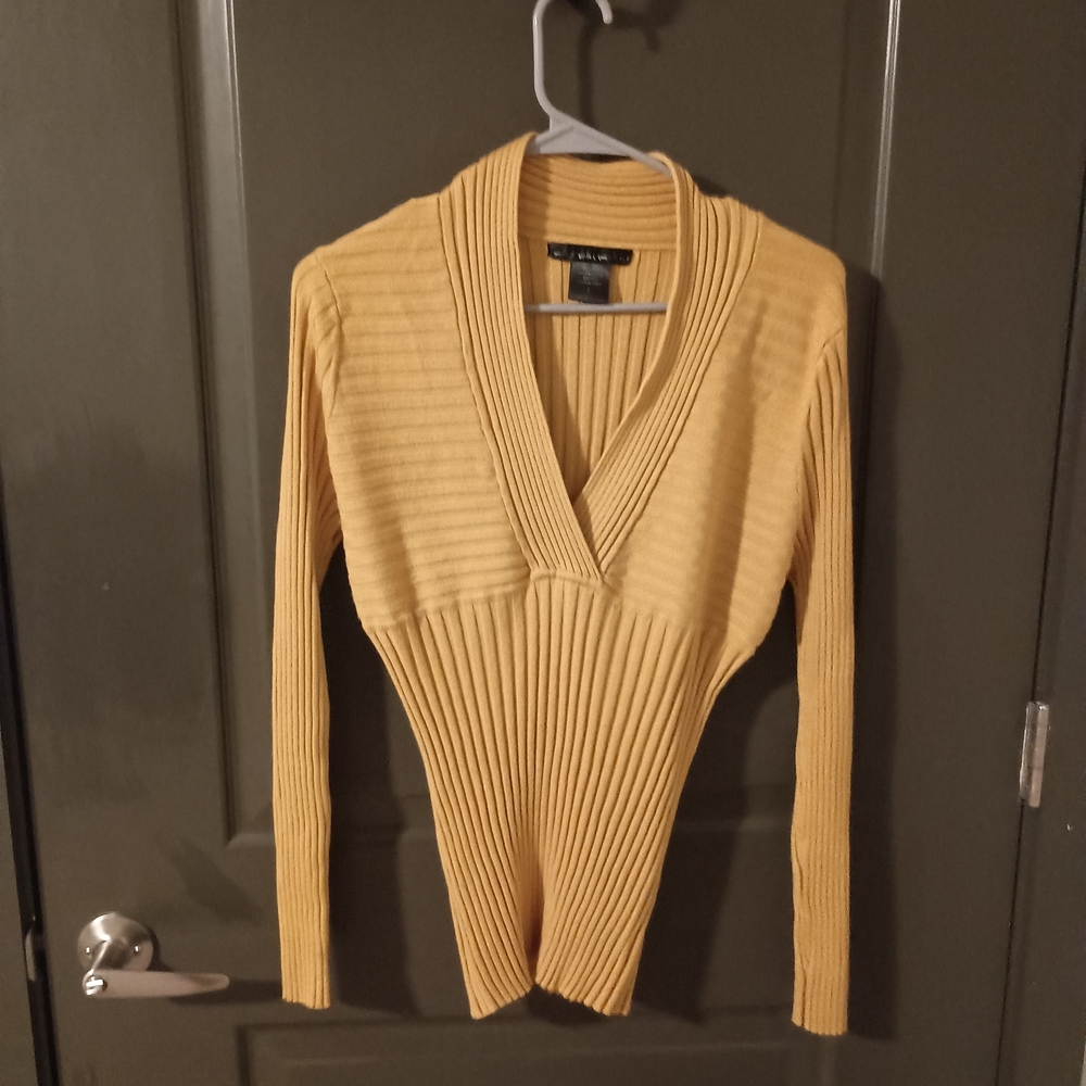 Yellow Ribbed Sweater - Picture 2 of 5